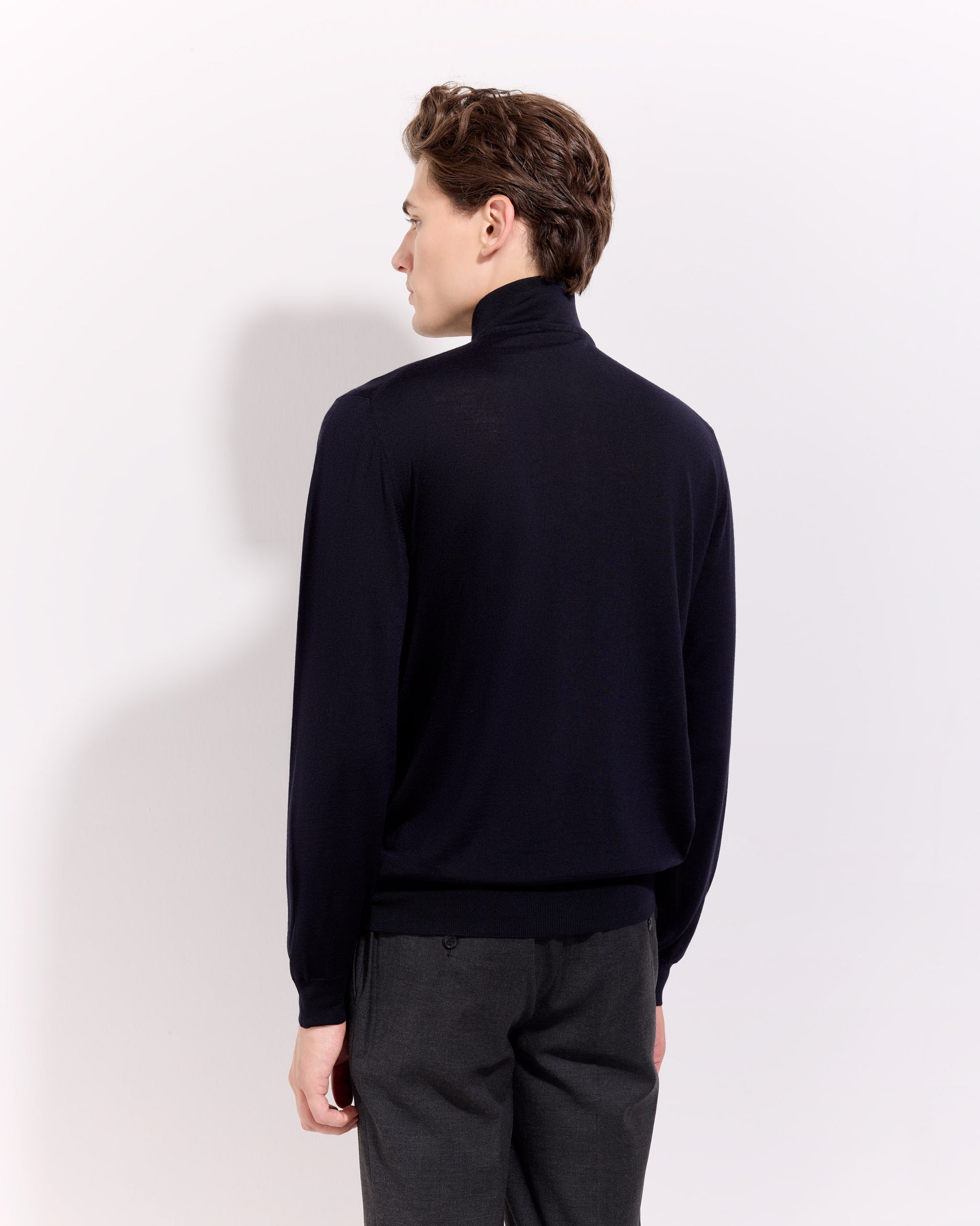 Maglia mezza zip Blu navy | Filippo De Laurentiis