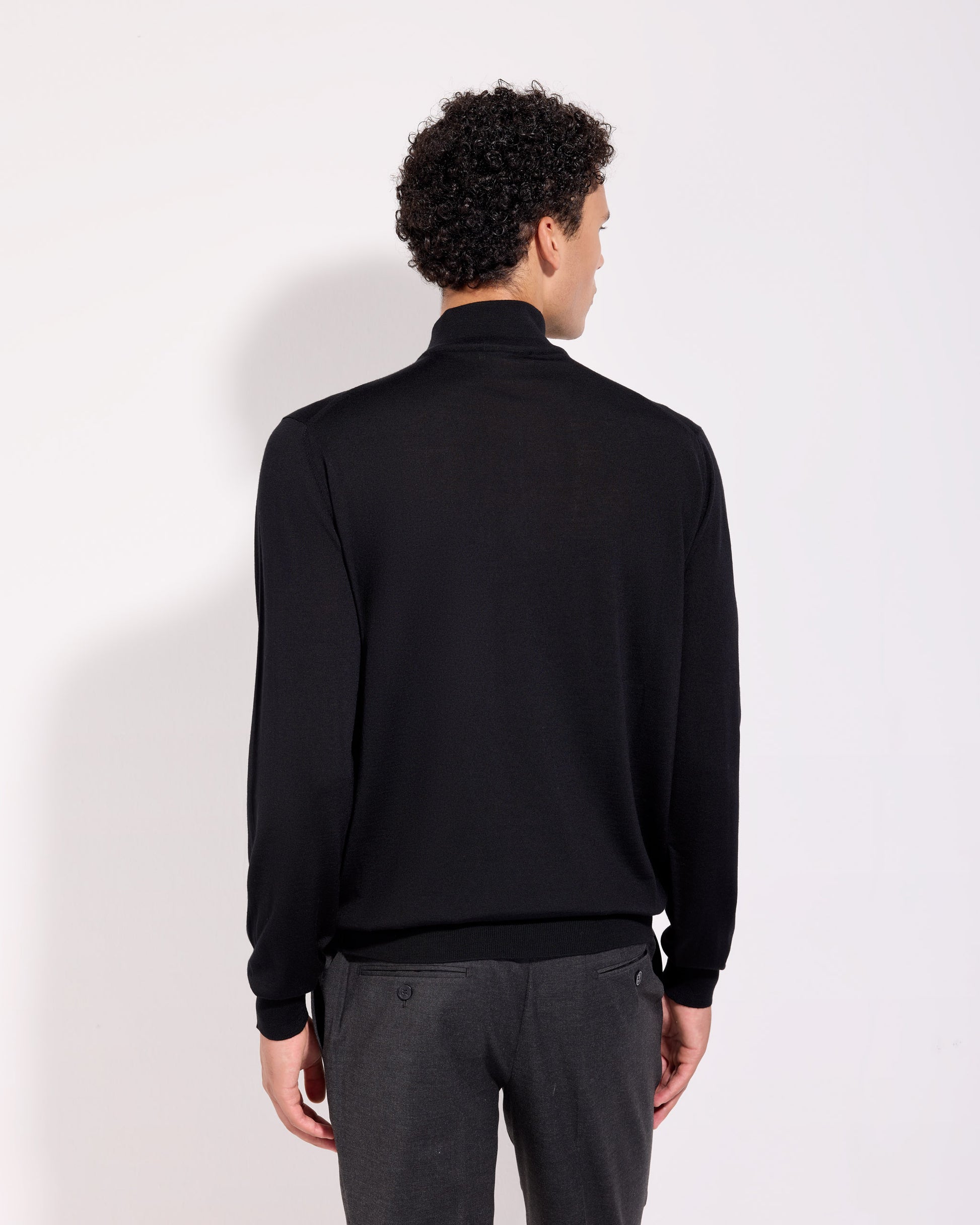 Half-zip sweater Black | Filippo De Laurentiis