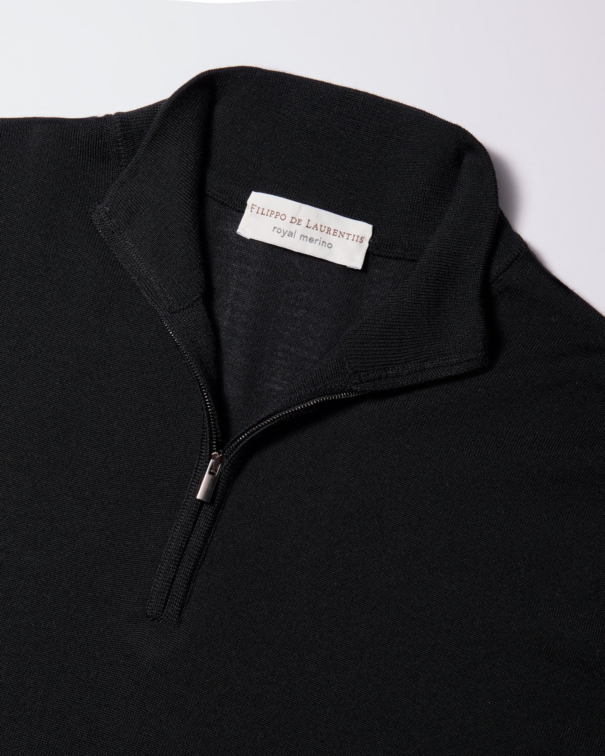 Half-zip sweater Black | Filippo De Laurentiis