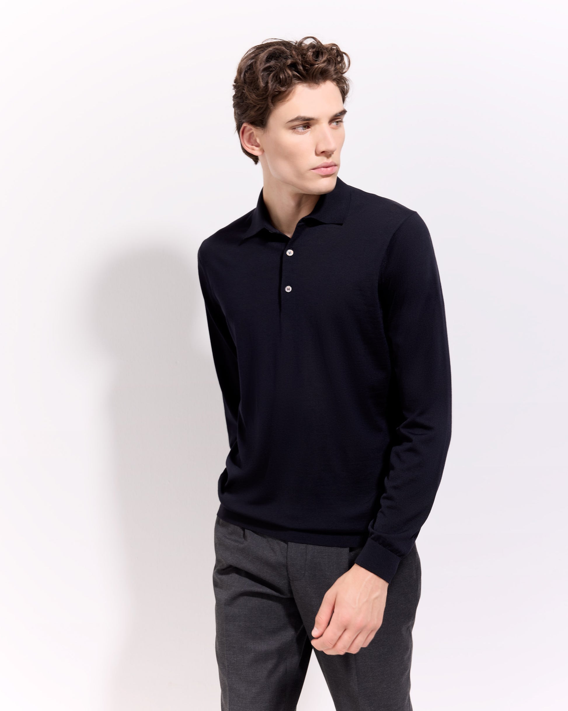 Maglia a polo Nero | Filippo De Laurentiis