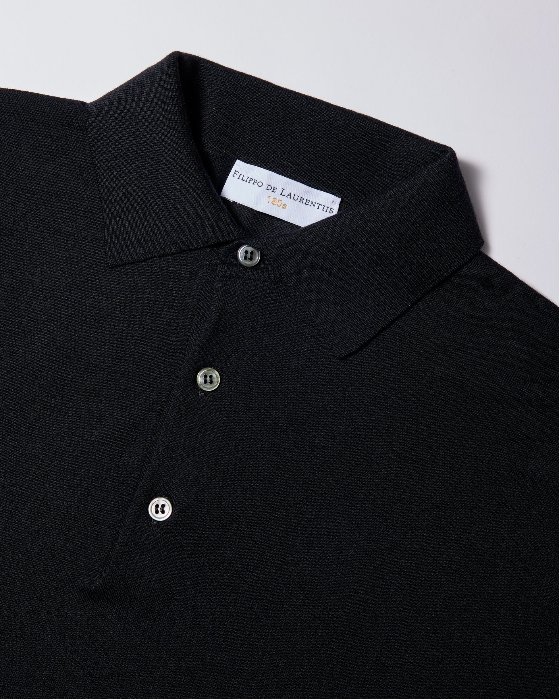Maglia a polo Nero | Filippo De Laurentiis