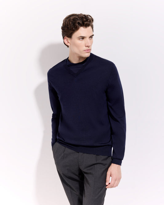 Scollo v Blu navy | Filippo De Laurentiis